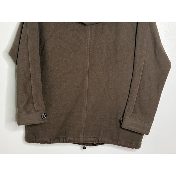 Vince Short Vest Hoodie Wool Jacket In Khaki Women's Size XS - Picture 10 of 10